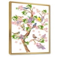 thumbnail image 3 of Designart 'Tree With Colorful Birds Sitting On Flowering Branches' Traditional Framed Canvas Wall Art Print, 3 of 5