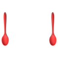 thumbnail image 3 of Yuarrent Cuchara de silicona Cucharas de sopa antiadherentes Cuchara de cocina Herramienta de agitación Vajilla para comedor Restaurante Hotel Rojo 2Conjunto, 3 of 6