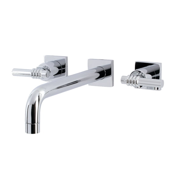 Kingston Brass KS6021ML Milano Two-Handle Wall Mount Roman Tub Faucet, Polished Chrome