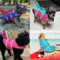 thumbnail image 5 of Malier Dog Life Jacket, Ripstop American Flag Vest for Swimming Boating, Puppy Shark Jacket with High Buoyancy Swimsuit Small Medium and Large Dogs (Large, Red & Dark Blue), 5 of 10