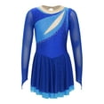 thumbnail image 3 of TSSOE Kids Girls Sparkly Figure Ice Skating Dress Ballet Leotard Dress Modern Contemporary Lyrical Dance Costume Royal Blue 10, 3 of 5