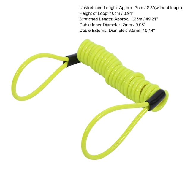 Cable De Recordatorio De Bloqueo De Disco Naroote, Alarma De Motocicleta, Cordón De Seguridad, Cable De Bobina De Recordatorio De Resorte Para Motocicleta, Bicicleta, ATV, Scooter