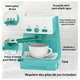 thumbnail image 5 of "Cafetera Máquina De Café Juguete Cocina Niños Lab.G Azul ", 5 of 5