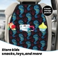 thumbnail image 4 of Blue Seahorse Mats Back Seat Protectors, Car Seat Protector Vehicle Organizers Waterproof Cover Back Seat Cover for Kids with 3 Storage Pockets 2 Pack, 4 of 5