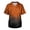 Orange, variant on Halloween Scrub Tops for Men Short Sleeve V Neck Pumpkin Print Tees Stretch Wrinkle-Resist Nurse Medical Uniform, S