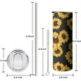 thumbnail image 3 of Sunflowers Skinny Tumbler 20oz - Double Wall Vacuum Coffee- Insulated Travel Coffee Mug, 3 of 5