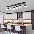 thumbnail image 2 of Melucee 6-Light Directional Ceiling Light Track Lighting Kit, Bathroom Vanity Light, Black Kitchen Track Lighting Fixtures, 2 of 7