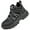 Black, variant on Woobling Unisex Safety Shoe Lace Up Work Shoes High Top Protection Boot Anti-collision Booties Men Slip Resistant Steel Toe Boots Brown 12.5