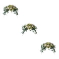 thumbnail image 4 of Maytalsory 1/2/3 Long-lasting Durability Realistic Appearance - Artificial Flower Wreath Looks white green 3PCS, 4 of 6
