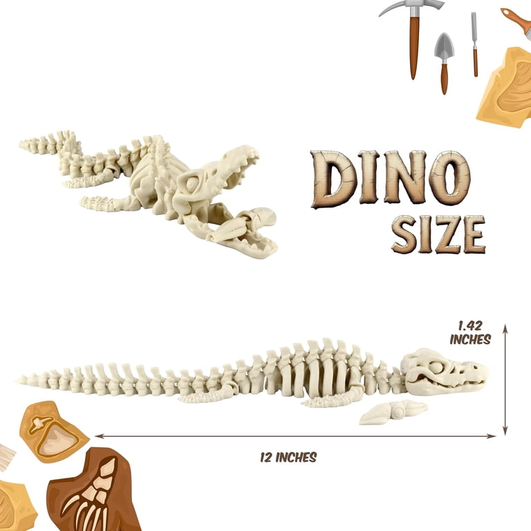 PowerTRC 3D Printed Skeleton Mosasaurus – Prehistoric Collectible