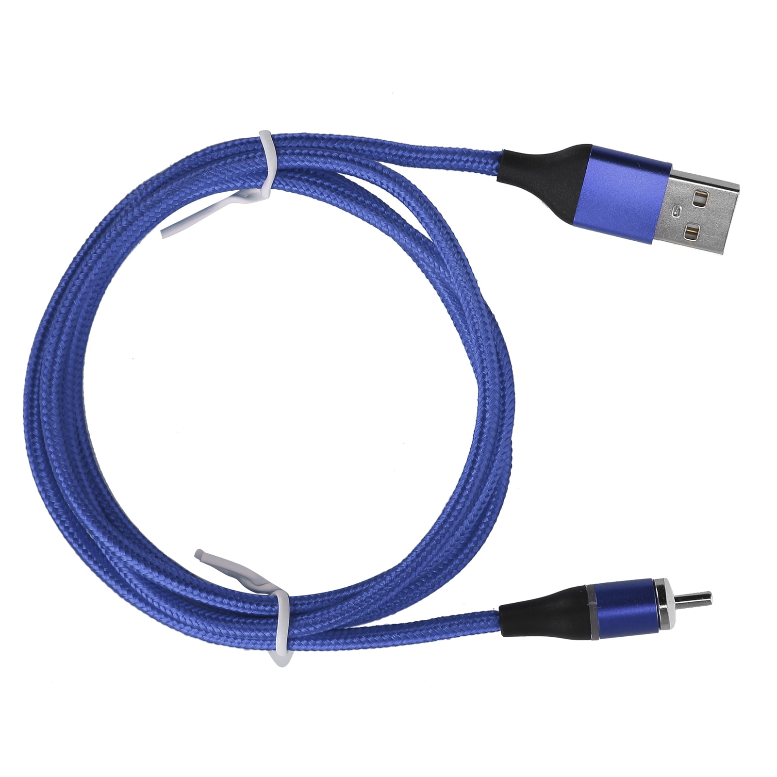 Nylon Braided Fast Charging Cable Multi Magnetic Plug Charging Cable 3 In 1 Nylon Braided Magnetic 5A Super Fast Charging Cable For IOS/Type C/Micro USB PortsBlue