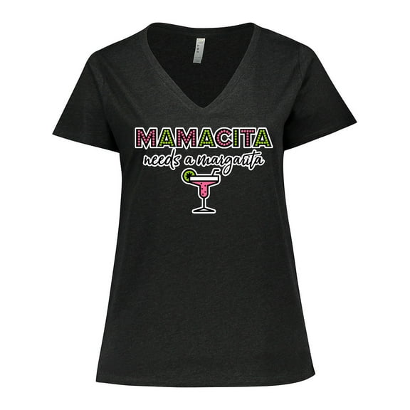Inktastic Mamacita Margarita Women's Plus Size V-Neck T-Shirt