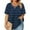 Navy Womens Plus Size Tops Clearance, variant on BSDJILFG Women's Plus Size Tops Summer Casual Pajama Top Short Sleeve Striped Sleepwear Shirt Loose Fit Tees Cross V-Neck Shirt Lounge Blouse ,XL-5XL