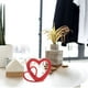 thumbnail image 5 of Adornos de regalo para parejas, maceta de cerámica, figura japonesa de doble corazón, escultura sencilla para oficina, 5 of 6