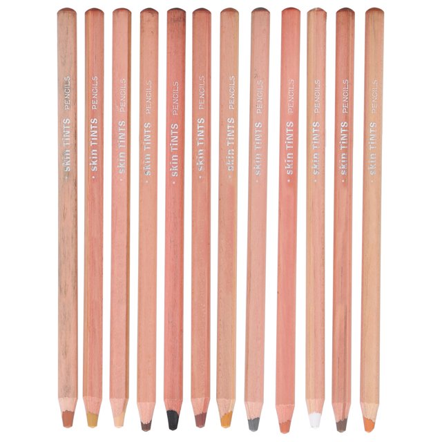 12 Professional Colored Pencils, Pastel Pencils Portrait Drawing Supplies For Coloring Drawing And Sketching For Artist