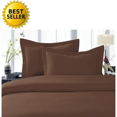 Elegant Comfort ® 1500 Series Super Soft Wrinkle Free 4 pc Sheet Set, Deep Pocket , Split King, Chocolate Brown
