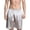 Silver, variant on Mens Pajama Shorts Silk Satin Soft Sleep Short Elastic Waist Lounge PJ Shorts