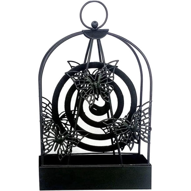 Soporte para espiral de mosquitos, soporte colgante de hierro repelente de mosquitos, soporte para espiral de mosquitos, soporte para espiral de mosquitos para mesa, decoración de sala de estar