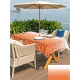 thumbnail image 5 of Outdoor Tablecloth with Umbrella Hole for Patio/Picnic/Party/Camping, Modern Orange Waterproof Table Cloth Rectangle Table Cover Washable, Abstract Ombre Geometric Morocco (54"x 80"), 5 of 8