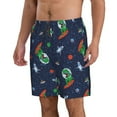 thumbnail image 2 of Naloa Dinosaur Astronaut Men's Beach Shorts, Surfing shorts, Swim trunks, Quick Dry Swim Trunks for Surfing Beach Fun - Medium, 2 of 9