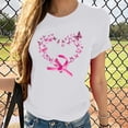 thumbnail image 2 of Yhmxh T-shirts pour Femmes Col Rond Imprimé Poitrine Manches Courtes T-shirt Hauts d'Été pour Femmes Manches Courtes Chemises d'Été sous-Vêtements T-shirts pour Femmes, 2 of 4