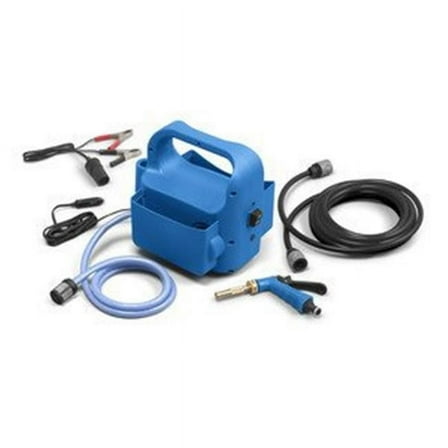 Camco TRAC Outdoors Portable Washdown Pump Kit | Features Self-Priming Design & Adjustable Spray Nozzle (69380)