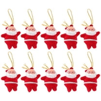 Minkissy 50pcs Tiny Santa Claus Figurines Vintage Christmas Tree Ornaments Hanging Decorations for Holiday