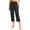 Black, variant on Staron Summer Cropped Pants for Women Casual Loose Elastic Waist Pocket Pants Stretchy Comfy Lounge Capri Pants, Gray M