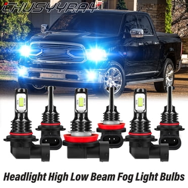 4-Pack 8000K LED Headlight & Fog Light Bulbs Kit For 2014-2015 GMC Sierra 1500 – HIR2 (9012), Blue