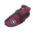 thumbnail image 1 of Large dog jacket with harness Winter warm dog clothes Waterproof Purple M, 1 of 5