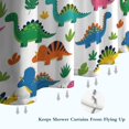 thumbnail image 6 of Vivid Colored Dinosaur and Leaf Pattern Shower Curtain 72"x84" ,Bathroom Decorative Shower Curtains Set with 12 Hooks,Modern Waterproof Washable Shower Curtain, 6 of 6