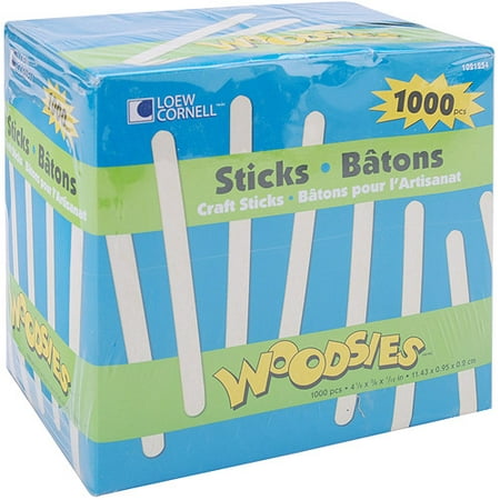 Woodsies Craft Sticks, 4.5", 1000-Pack