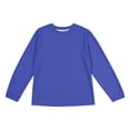 thumbnail image 6 of Delayuji Womens Long Sleeve T Shirts Womens Tops Solid Color Casual Tshirts Loose Fit Basic Tee Spring Fall S-5XL Blue, 6 of 6