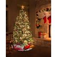 thumbnail image 5 of Christmas Flamingos Christmas Tree Skirt 36 Inches Large Christmas Skirt Tree, Xmas Balls Tree Rustic Tree Skirt Christmas Decorations for Fireplace Party Holidays Indoor Outdoor, 5 of 7