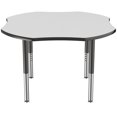 thumbnail image 3 of ECR4Kids 48in Clover Everyday T-Mold Adjustable Activity Table Grey/Black/Black - Super Leg, 3 of 8
