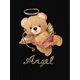 thumbnail image 2 of Camiseta para mujer con Cuello de verano1pc Angel Bear Print Women'S Casual Crew Neck T-Shirt, Polyester Knit Fabric, Medium Stretch, Animal Pattern, All-Season Comfort FitFather's Day, Mother's Day, 2 of 6