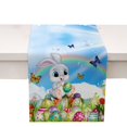 thumbnail image 1 of Easter Egg Bunny Table Runner Kitchen Table Decoration Table Cloth Pad Coffee Table Cloth Holiday Banquet Living Room Table Cloth (9), 1 of 6