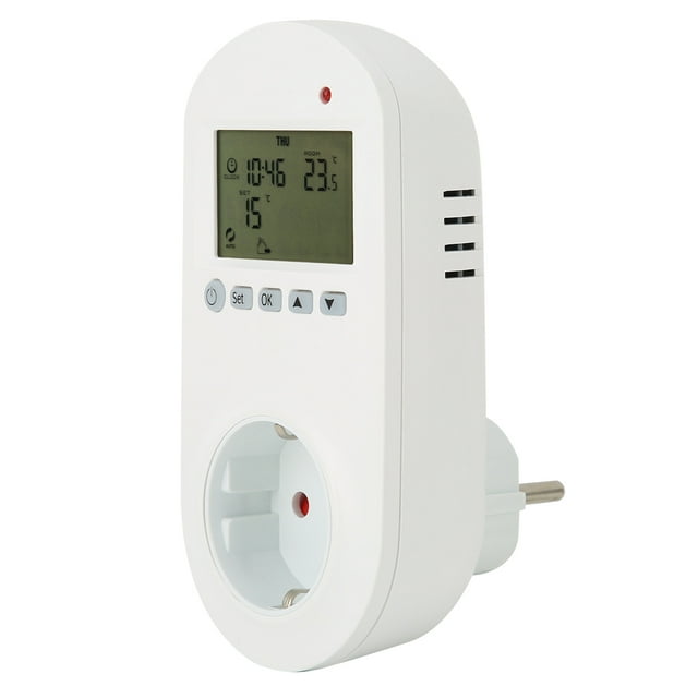 Thermostat, Electric Heating Programmable Socket Thermostat For Solenoid Valves Or Heaters For Electric Ball Valves