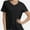 Black, variant on Women's Ultra-Soft V-Neck Short Sleeve Trendy Casual T-Shirt