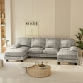 thumbnail image 4 of Homall U Shaped Sectional Sofa with Chenille Fabric Sofa Couch with Double Chaise, 4 of 7