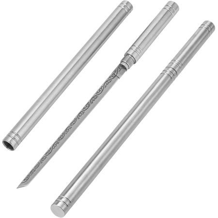 Steel Blade All Steel Solid Handle for Home Use Outdoor Camping Fishing Pocket Knife Survival Tactical Knife 9.5 Inch – Silver