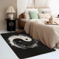 thumbnail image 3 of Tai Chi Rugs for Living Room Bedroom - Black and White Rug 5x8 - Yin and Yang Carpet for Home Decor - Washable Non Slip Patterned Indoor Large Area Rug - Soft & Low Pile (ZJ&280), 3 of 7