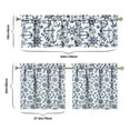 thumbnail image 5 of Kitchen Curtains 24 Inch Short - 3 Panel Set, Nautical Anchor Lighthouse Coastal Design, Rod Pocket Window Curtain for Beach House, Marine Ocean Wave Pattern, Easy Wash, 5 of 5