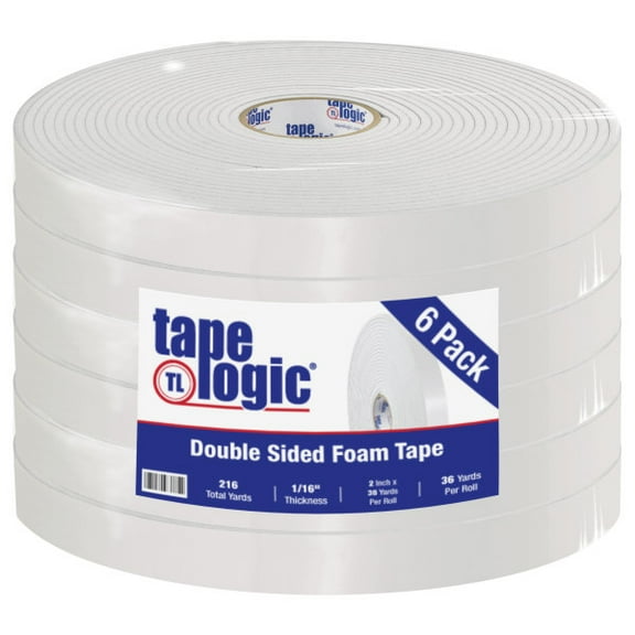 Tape Logic Two Side Foam Tape,1/16",2"x36yd,PK6 T959116