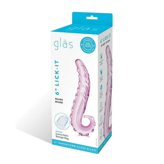 6 Inch Lick-It Glass Dildo