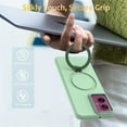 thumbnail image 2 of For Motorola Moto G55 Case (Compatible With MagSafe)  With Invisible Magnetic O-Ring Stand Military-Grade Shockproof Phone Case,Green,For Moto G55, 2 of 7