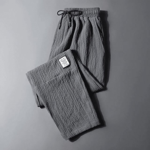 Pantalones de chef de cocina para hombre, duraderos, de seda de hielo, de estilo fino, para verano, para ahorrar trabajo, informales, para uso activo