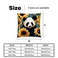 thumbnail image 5 of Panda Sunflower Covers - Set of 2 Throw Pillow Covers with Unique Patterns for Living Room Decor - Available in 16x16, 18x18, and 20x20 Inches Throw Pillows for All Occasions, 5 of 6