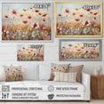 thumbnail image 4 of Designart "Field Abloom With Red And Golden Poppies" Poppies Floater Framed Canvas Art Print, 4 of 5
