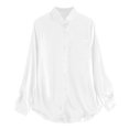 thumbnail image 4 of Pntutb Tops de mujer Camisa de manga larga de un solo pecho Tops Blusa de camisa de solapa suelta Pntutb Pntutb-5275, 4 of 5